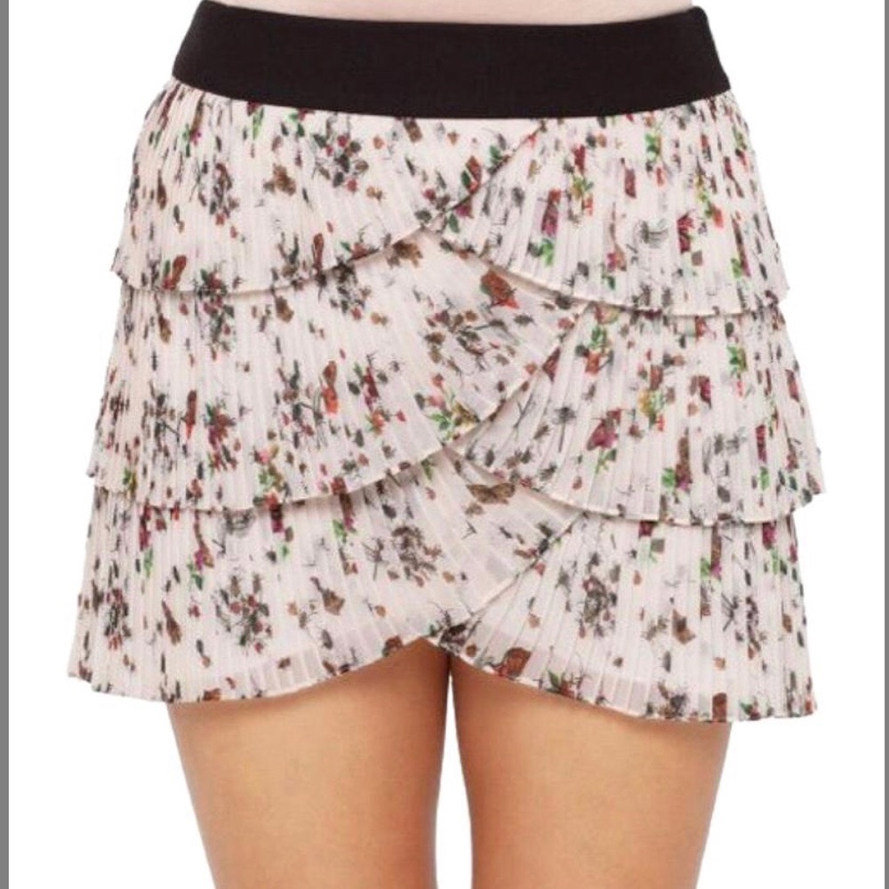 Ted Baker London Rose Bug Pleated Mini Skirt